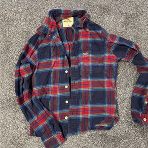 Hollister men’s Plaid Shirt - Red and Blue